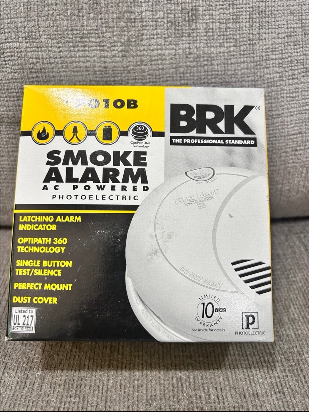 BRK 7010B AC Powered Photoelectric Smoke Alarm